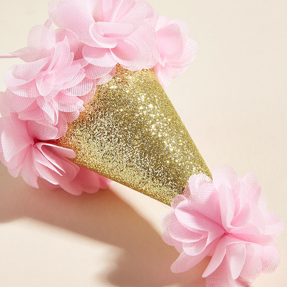 Tanpopo transfronterizo cumpleaños flor ins estilo floral mascota perro sombrero impreso ropa para mascotas