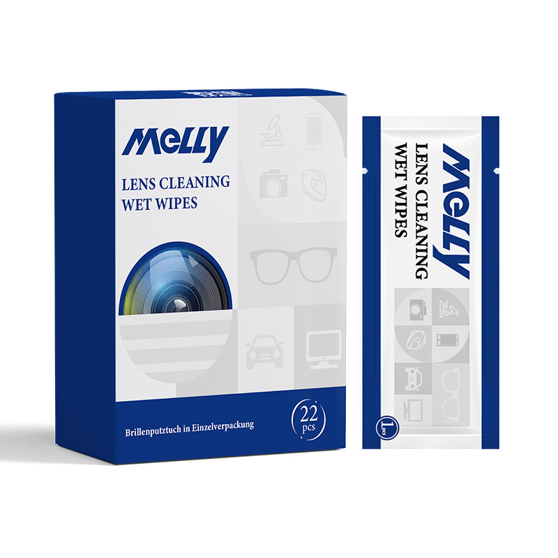 Glasses, wipes, English, 22 pieces