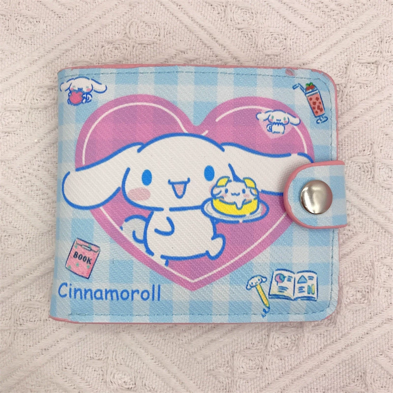 Polyurethane short wallet, card holder, with buttons