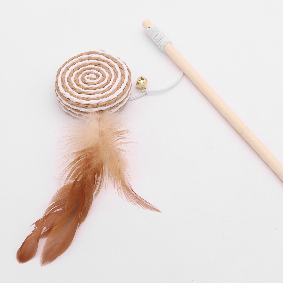 Juguetes para gatos Palo divertido Plumas Palo para gatos Juguetes de madera maciza Palo divertido para gatos