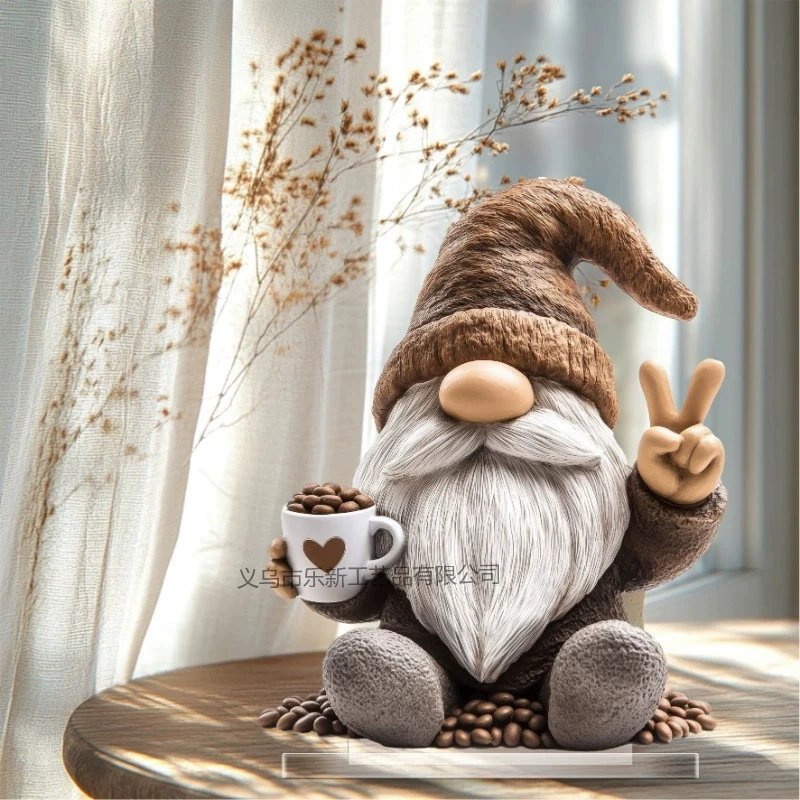 2D плоские акриловые гномьи украшения для офиса, стола, рабочего стола, подходящие украшения