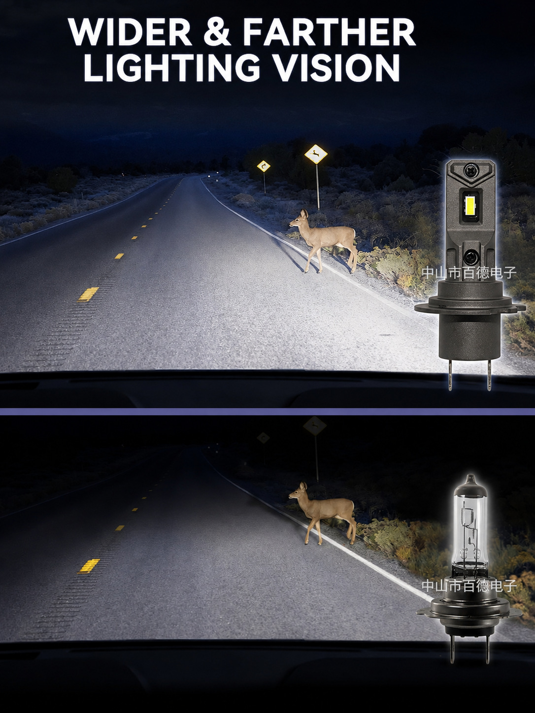 Fanless Direct Plug-in LED Car Headlights High Brightness Front Lights 3800K 4500K Factory Direct Supply