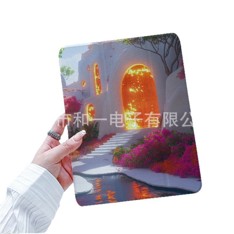 Apple iPad用のペンスロット付きクマの絵カスタマイズされた3つ折り360度回転タブレット保護カバー、スリープウェイクアップ付き|undefined