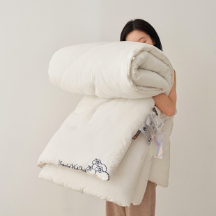 High-end class A 100s long-staple cotton 51% Australian wool quilt core winter thickened warm pure cotton super soft spring and autumn quilt