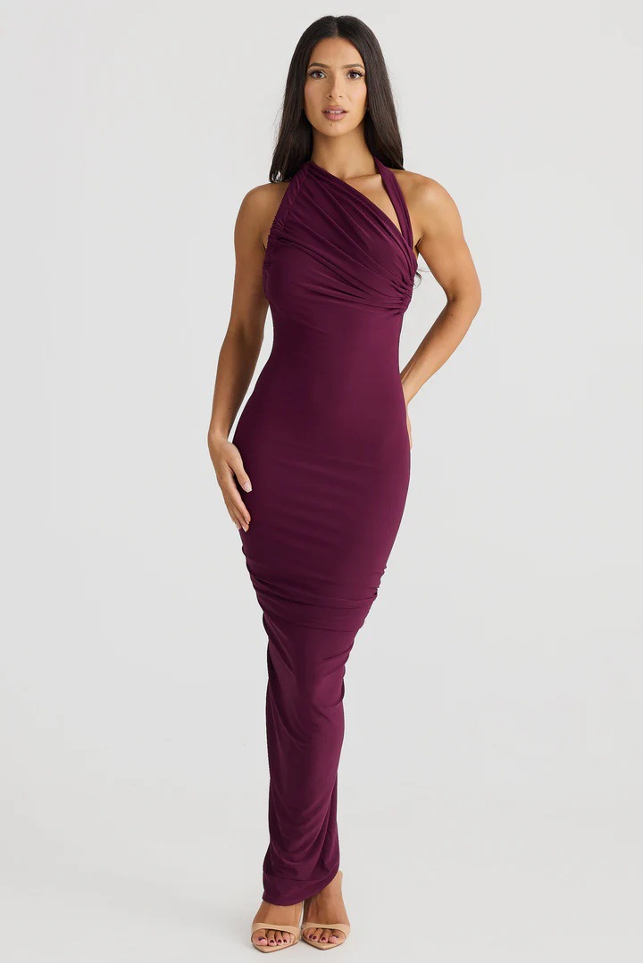 New Arrival Summer Women Dress Sexy Bodycon Halter Large Open Back Dress Female Fashion Party Date Dress_ecoleips.com