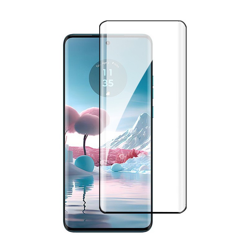 Adecuado para Motorola edge40neo curvado templado película protección motoedge40pro galvanoplastia borde pegamento HD