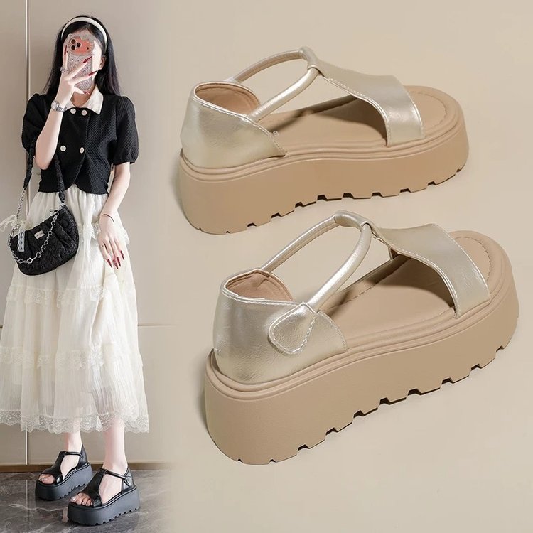 Las sandalias de verano para mujeres 2026 nuevas sandalias casuales con suela gruesa, sandalias romanas de moda.