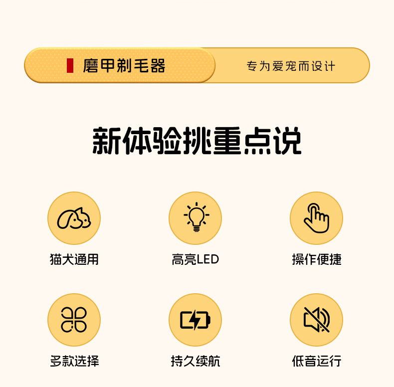 跨境宠物剃脚毛器狗狗猫咪专用剃毛器推子电推剪电动静音猫爪修脚