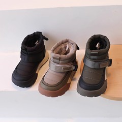 儿童雪地靴加绒加厚女童雪地棉2025新款冬鞋男童大棉鞋防水靴子