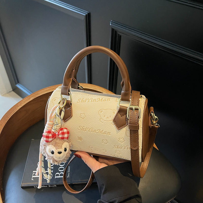 White with coffee belt pendant