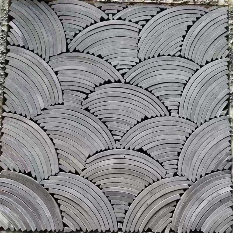 宁夏古装饰立瓦中式瓦片古背景墙半圆瓦铺地立瓦拼花窗花瓦