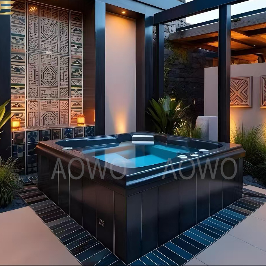 Cilindro al aire libre piscina acrílica surf casa de masaje club jardín piscina spa al aire libre jacuzzi bañera