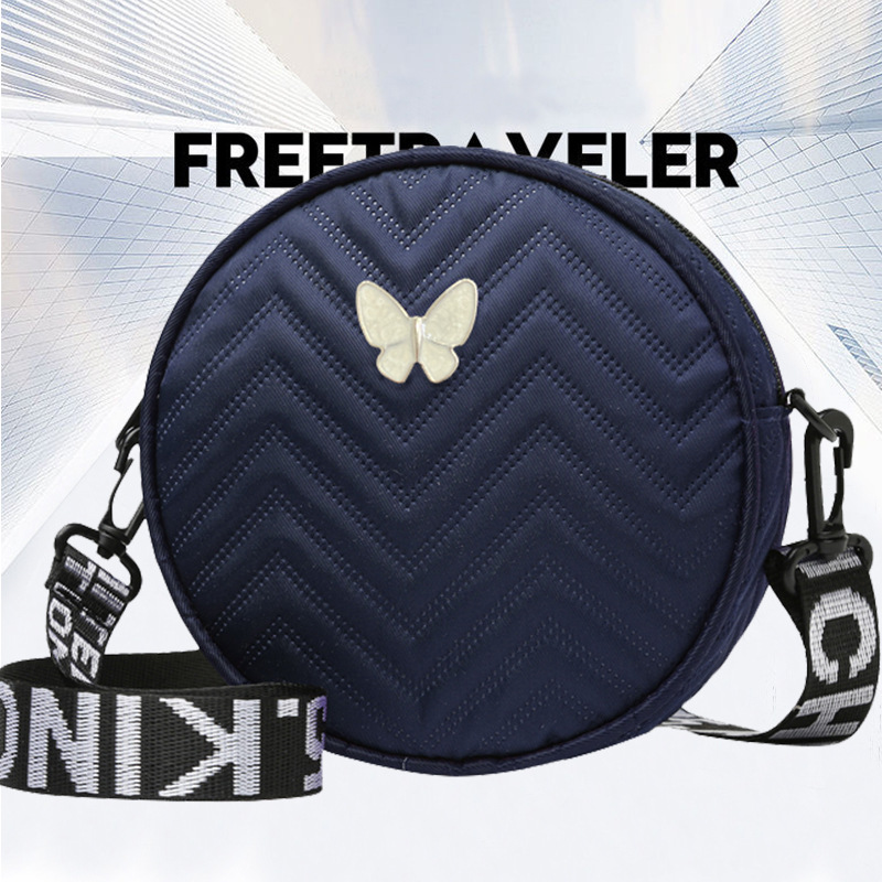 2026 Round Small Shoulder Bag, Large Capacity Genuine Leather Crossbody Bag, Casual Low-key Style Women's Bag, Canvas Bucket Bag