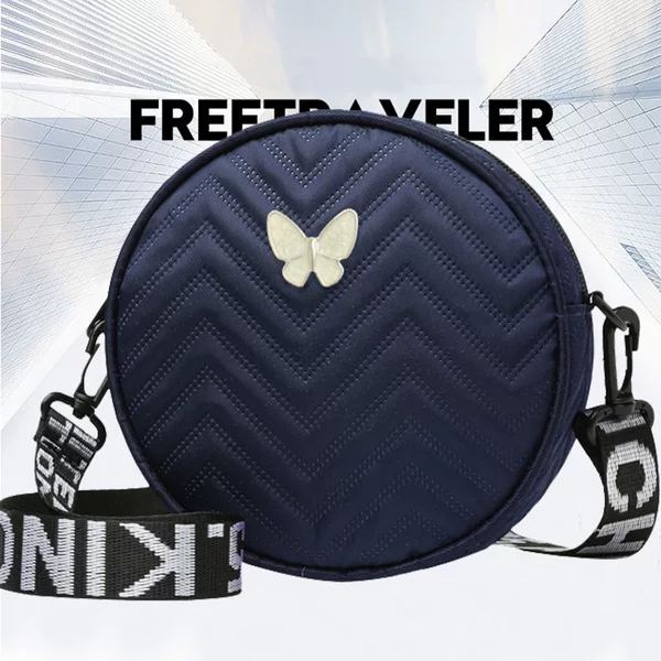 2026 Round Small Shoulder Bag, Large Capacity Genuine Leather Crossbody Bag, Casual Low-key Style Women's Bag, Canvas Bucket Bag