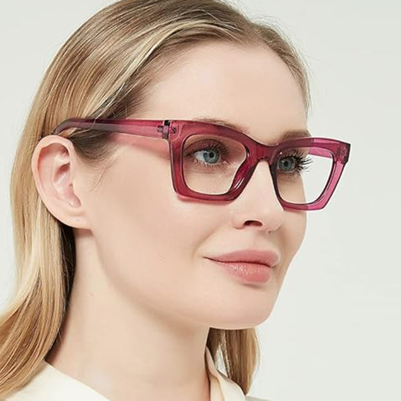 Simple Style Marble Color Block Ac Square Full Frame Optical Glasses display picture 6