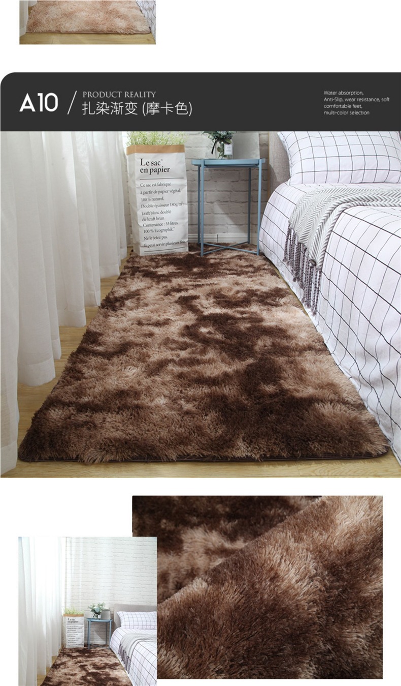 Scandinavian Ins Style Girls' Room Carpet Bedroom Full of Cute Popular Same Style Bedside Plush Blanket Floor Mat