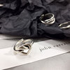 Retro universal ring, silver 925 sample, internet celebrity, simple and elegant design, on index finger