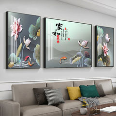 深セン大芬油画村客間装飾画軽豪華山水画中国式壁画ソファー背景壁掛け画壁画