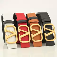New Style V-Shaped Leather Belt, Double-Sided Belt, Colorful Fashion Waist Belt, Classic Versatile Unisex Fashion Leather