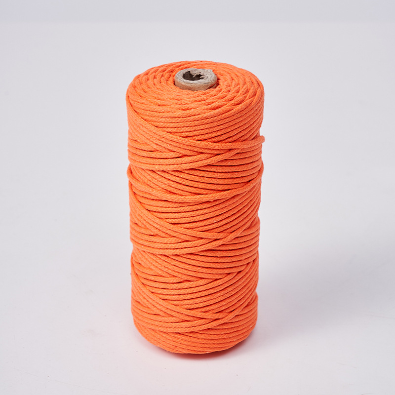 Cuerda de algodón con núcleo de 3mm, ropa de bricolaje, decoración de textiles para el hogar, cordón de algodón, cuerda tejida, tapicería de color, cuerda de algodón con corazón