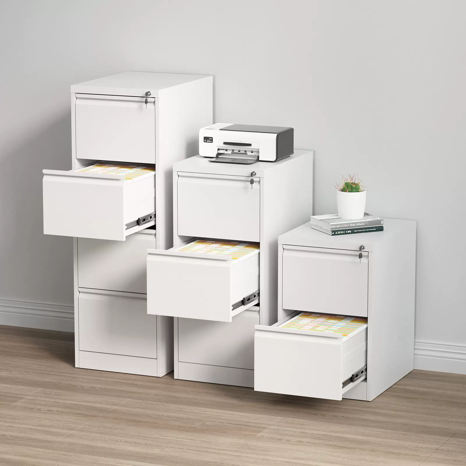 办公室A4卡箱挂劳柜文件柜FC挂快捞抽屉柜多斗合同档案铁皮柜矮柜