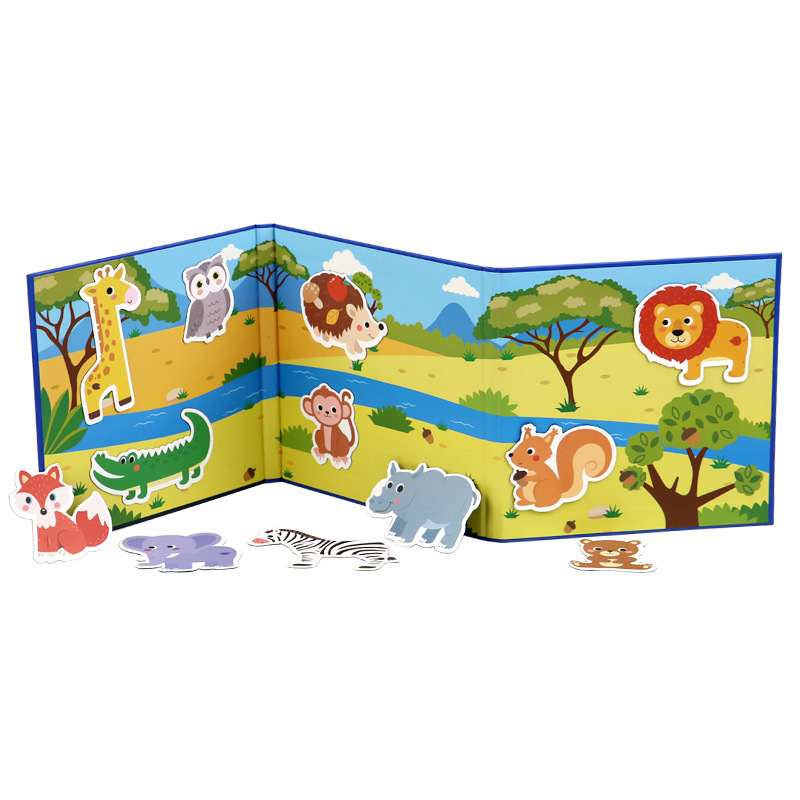 Libro plegable magnético avanzado libro de rompecabezas para niños bebé magnetismo educación temprana jardín de infantes niños y niñas juguetes educativos