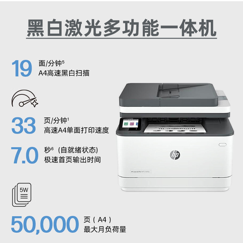 HP HP3104fdw impresora láser automática de doble cara inalámbrica de oficina en el hogar copia de escaneo 3104fdn
