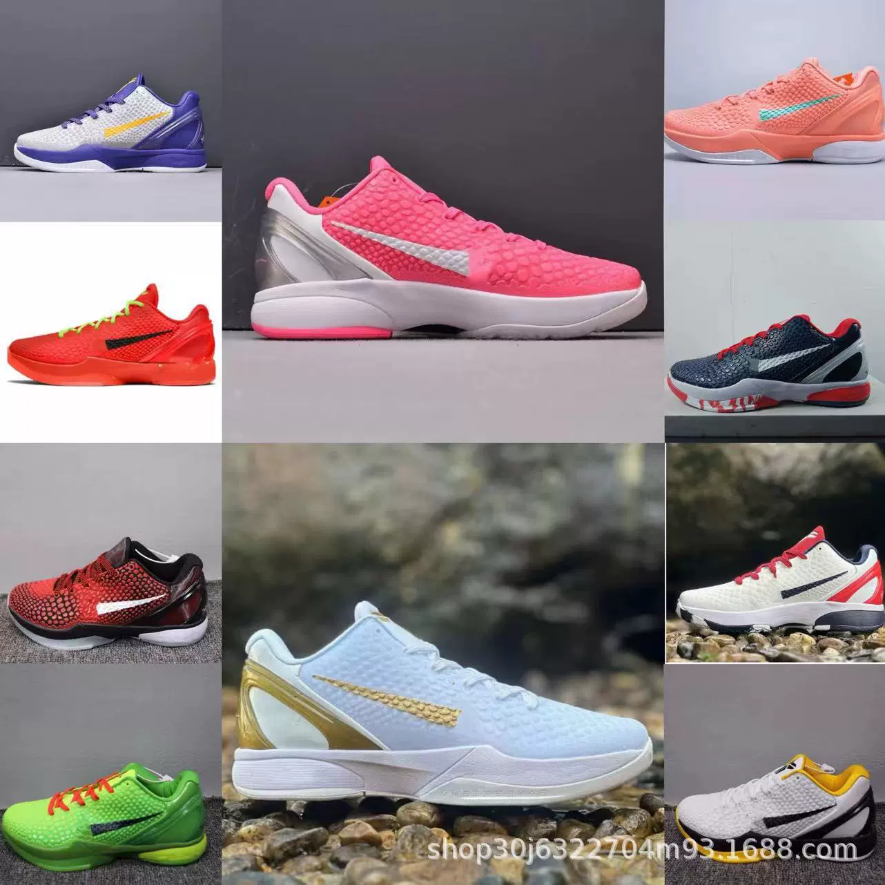 Трансграничный Кобе 6 Зеленый Шершень Кампус Боевые баскетбольные кроссовки ZOOM Kobe 6 нескользящие и износостойкие мужские и женские кроссовки