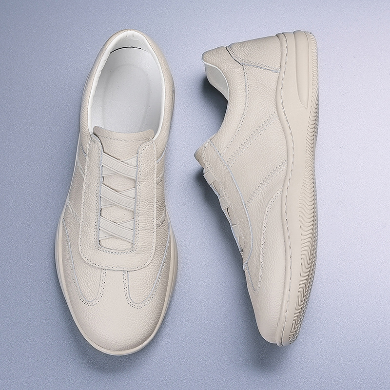 Piel de vaca de primera capa verano nuevos zapatos casuales para hombres zapatos de cuero transpirables para hombres zapatos blancos de todo fósforo zapatos para hombres zapatos para hombres