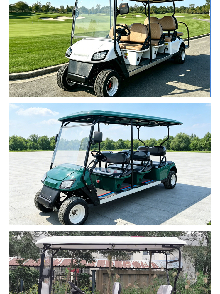 Export Golf Carts: 8-Seater Sales Office Shuttle, 6-Seater Scenic Spot Shuttle, Sightseeing Car, Villa Area Reception Car