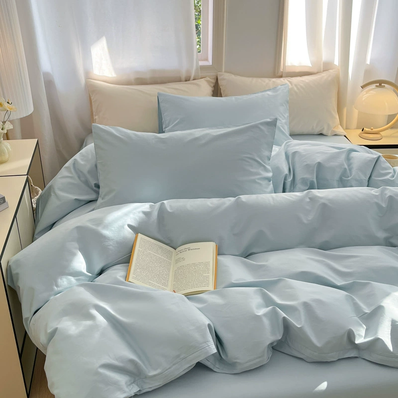 Хлопковый комплект, наволочка(простынь) постельное белье в стиле light luxury, 60 шт., комплект 4 предмета, комплект 3 предмета