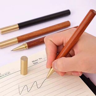 Retro mahogany sign pen ebony wood pen gel pen advertising creative gift pen LOGO manufacturers direct supply spot