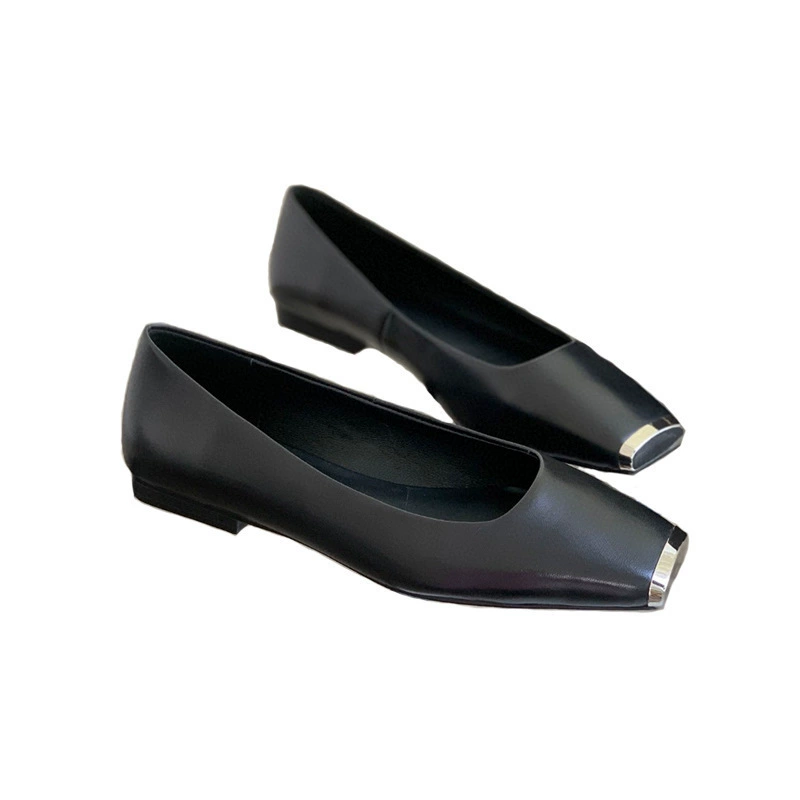 Чисто оригинальные женские испанские нишевые туфли, королевский стиль, стиль, квадратный нос металл, светлая квадратная усту Ballet обувь