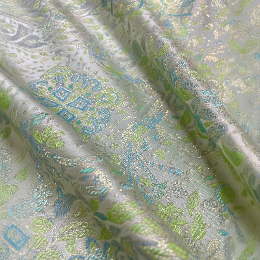 狮子滚绣球 妆花云锦 春秋马甲外套旗袍布料阔太太气质款真丝布料