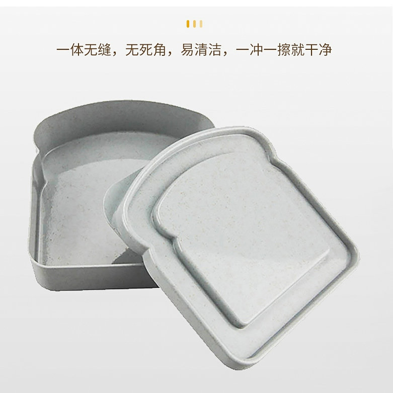 LB002 fibra de bambú portátil caja de almuerzo pan tostado sándwich caja en stock de gran capacidad Bento logotipo imprimible