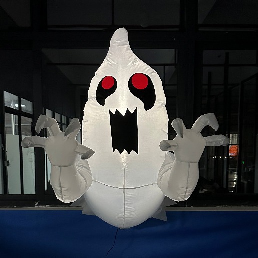 2024 Halloween inflable inflable inflable decoración luminosa ventana colgante de 1 metro blanco pequeño fantasma