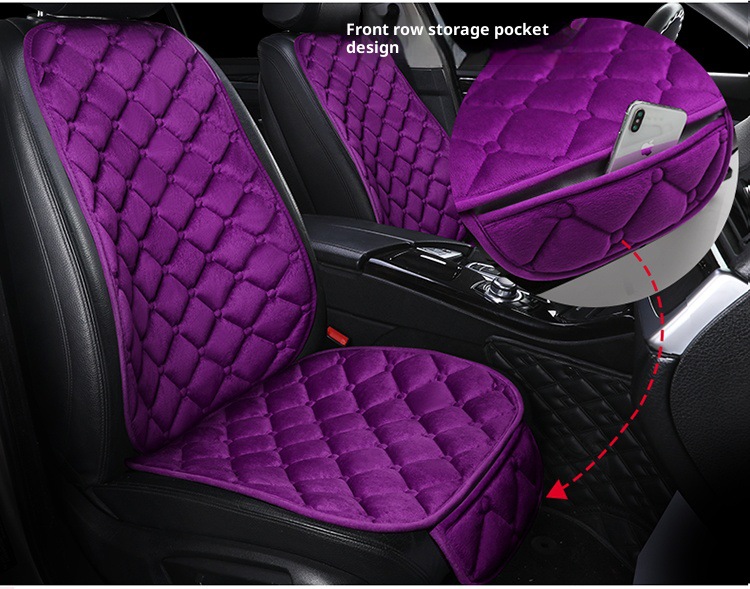 Plush Seat Cushion Half-Pack Seat Cover Velvet Seat Cushion Winter Seat Cover Small Three-Piece Cross-Border E-Commerce Car Seat Cushion