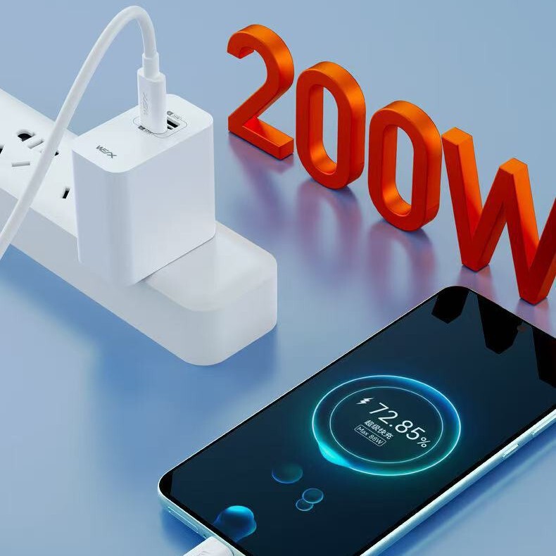 Weilixun V719 Fully Compatible with 200W Flash Charging Charger Type-C Cable Charging Head Mobile Phone Charging Set