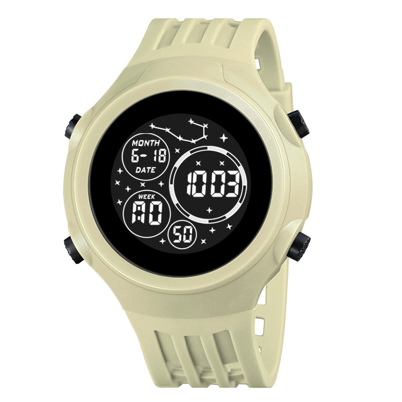 Nuevo estudiante deportes al aire libre reloj electrónico de moda juvenil multifunción reloj despertador luminoso reloj electrónico fábrica al por mayor
