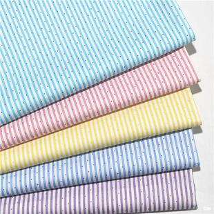Wholesale Supply of Stripesd Dot Pure Cotton Twill Fabric, Cotton Kindergarten Baby Bedding Handmade Quilt Cover Fabric