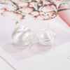 Matte small design advanced earrings, high-quality style