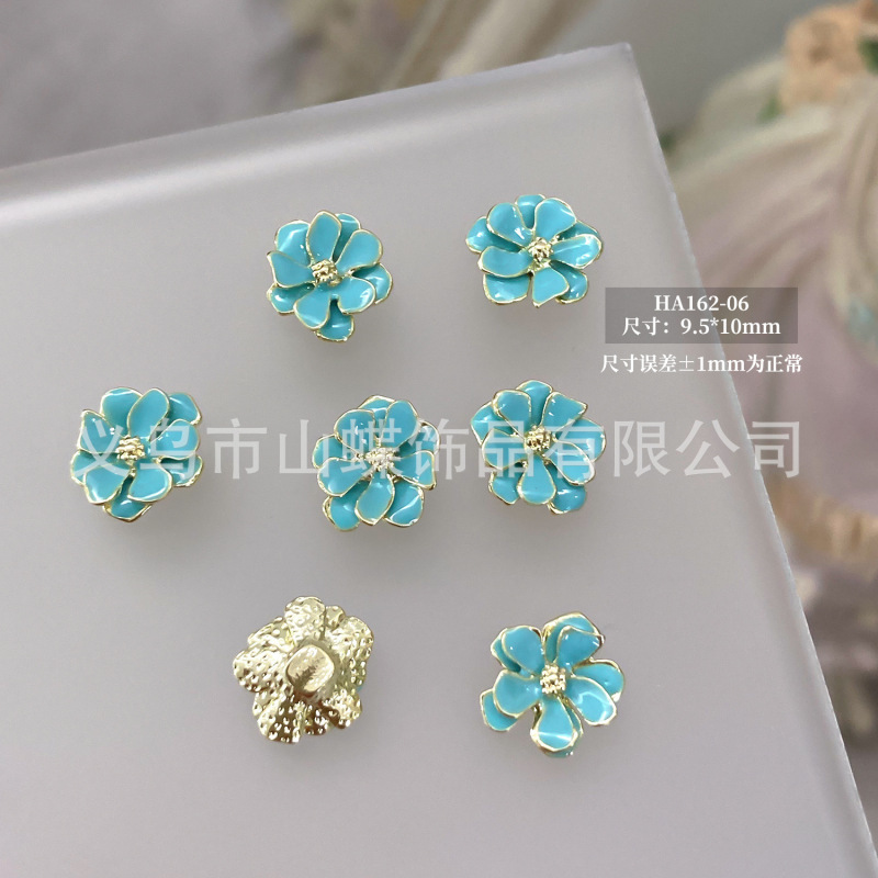 ネイルアクセサリー新型花立体金辺五弁花高級シンプル二重花流行型爪装飾|undefined