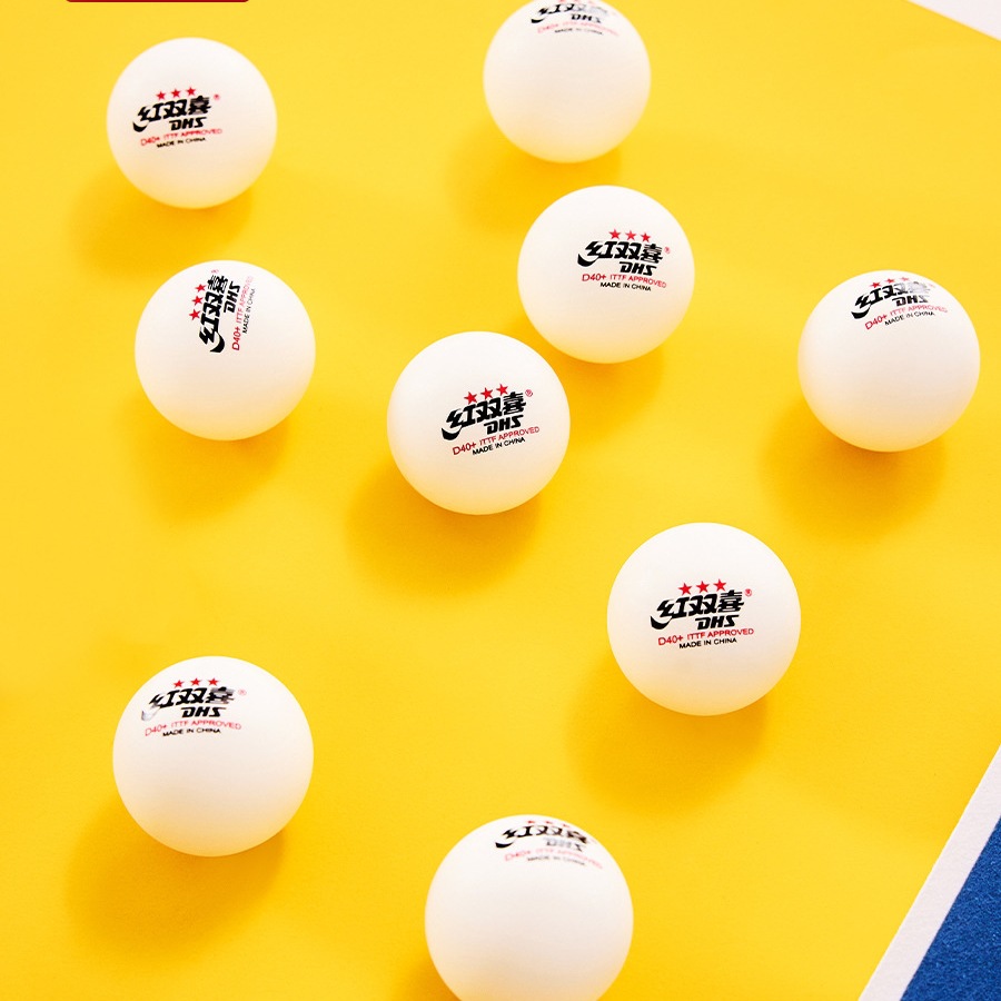 Red Double Happiness Official Flagship Store Table Tennis Three-Star Competition Top 40+ Training and Competition One-Star Indoor 123 Star