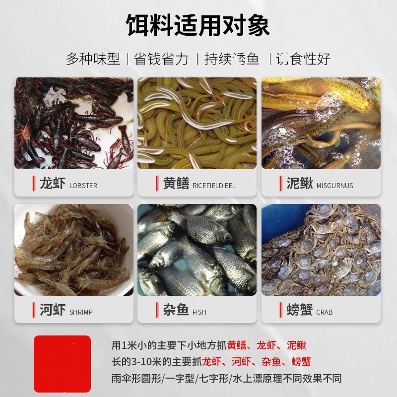 Square Fishing Cage Bait - Eel, Loach, Crab & Shrimp 2