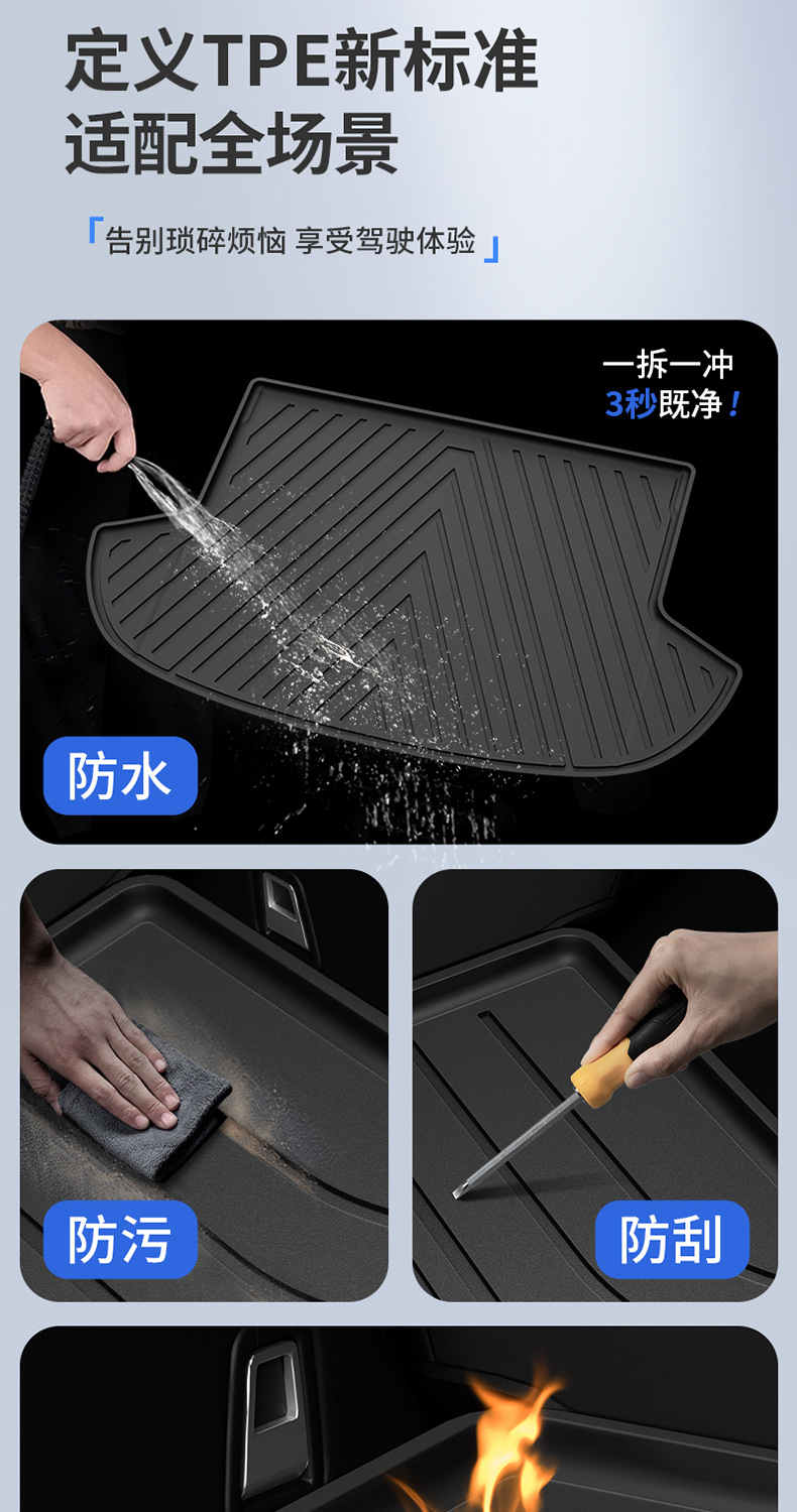 Suitable for GAC Aion UT/UT super RT Y/Y PLUS i60 special TPE car trunk mat