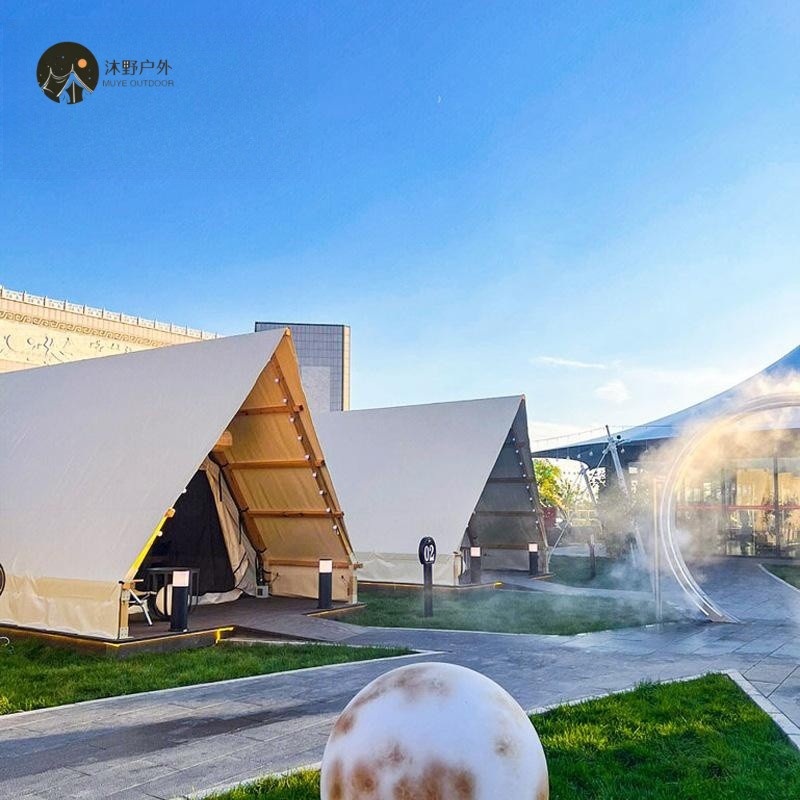 Muye al aire libre gran triángulo carpa camping B & B punto escénico camping luz tienda de lujo restaurante alojamiento hotel tienda