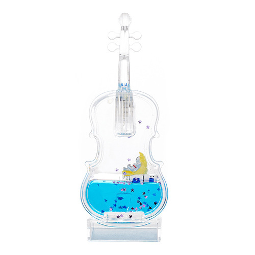 Creative astronaut violin with light into oil oil drop cartoon floating children quicksand toy desktop decoration ornaments