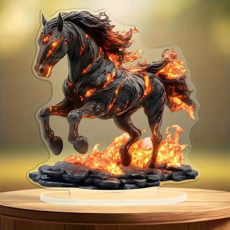Colgante transfronterizo nuevo año del caballo 2026 acrílico 2D decoración de escritorio para el hogar decoración de la sala de estar decoración de vacaciones del dormitorio