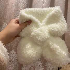 2026手工编织围巾diy材料包毛线编织绒线团叶子小围脖儿童成马年