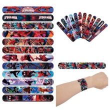 蜘蛛侠啪啪圈儿童手环动漫卡通拍拍圈漫威超级英雄生日派对礼物装